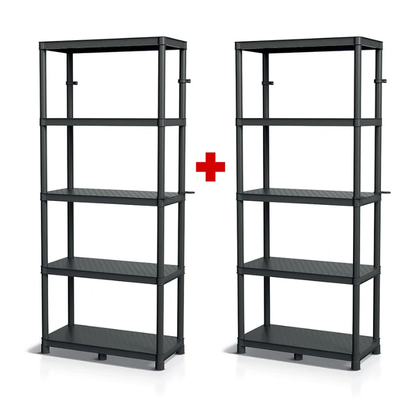 Plastový regál SET 1+1 ProRegaly.cz 172,5 x 74 x 36 cm - 5 polic, nosnost 440 kg