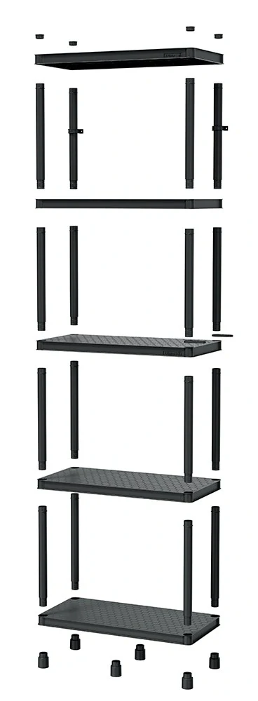 Plastový regál ProRegaly.cz 172,5 x 74 x 36 cm - 5 polic, nosnost 220 kg