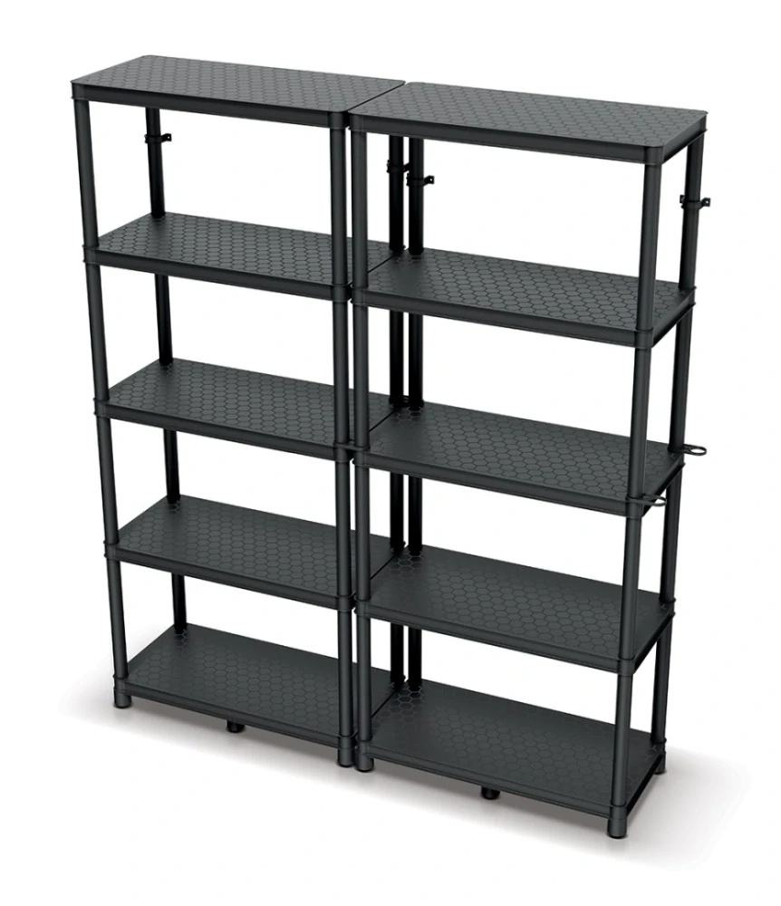 Plastový regál SET 1+1 ProRegaly.cz 172,5 x 74 x 36 cm - 5 polic, nosnost 440 kg