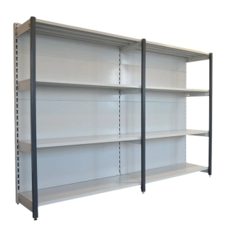 Jednostranný regál kovový Linde modul 125 cm- VARIANTY
