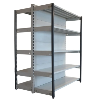 Oboustranný regál kovový Linde modul 125 cm- VARIANTY